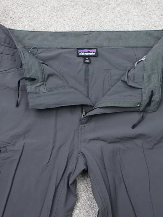 Patagonia Quandary Pants Mens 34x32 Gray Cargo Pocket Drawstring Nylon Stretch - Picture 10 of 14